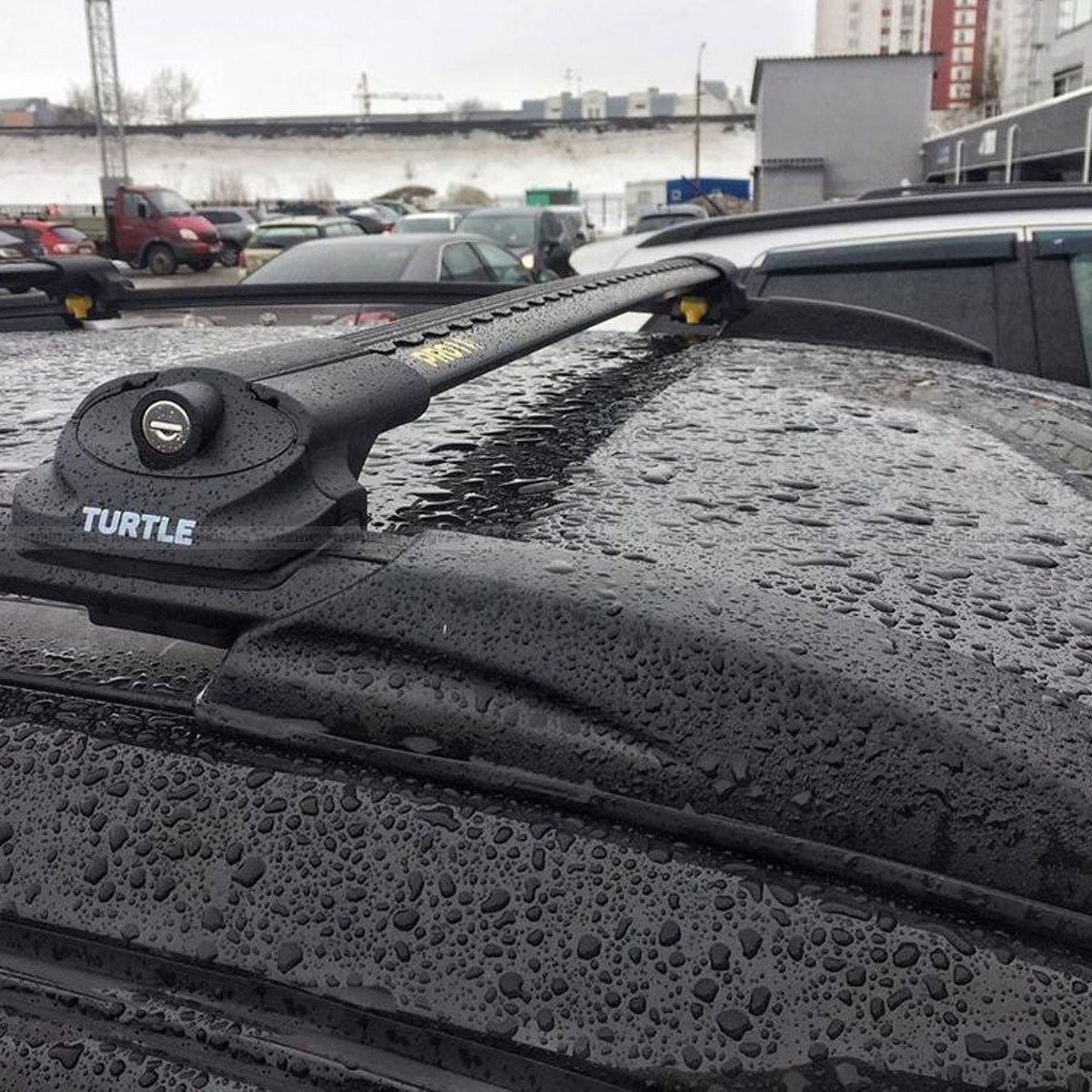 Acura MDX YD2 2007-2013 Roof Rack Cross Bars Black Raised Rails Pair Turtle Air 1