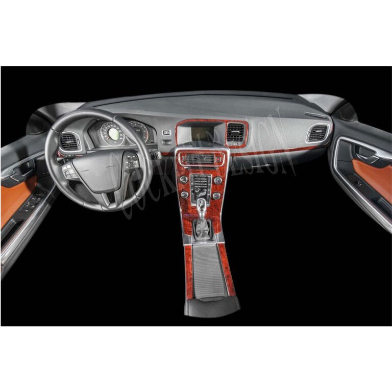 Volvo S 60 2012-2016 pcs 12 - Ahşap Görünümlü İç Torpido Trim Kaplama Seti Maun Kaplama
