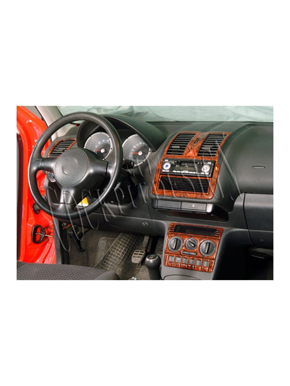 Volkswagen Polo 1999-2001 Fit Interior Dash Trim Cover Kit Wood Interior Panel