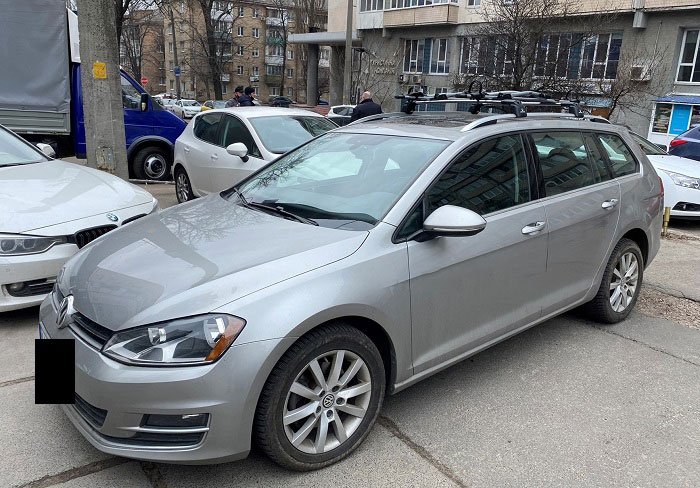 For Volkswagen Golf Variant Mk7-5G 2012-2023 Roof Rack Cross Bars Black Flush Rails Ara Atkı Turtle