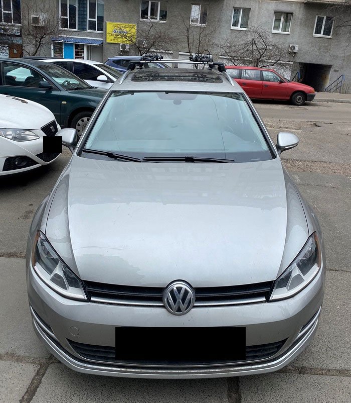 For Volkswagen Golf Variant Mk7-5G 2012-2023 Roof Rack Cross Bars Black Flush Rails Ara Atkı Turtle