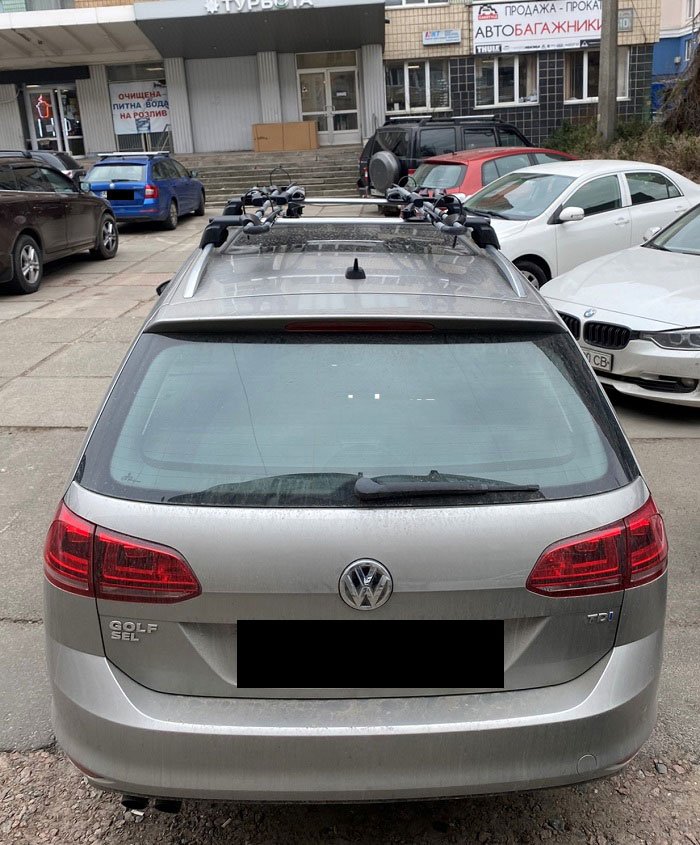For Volkswagen Golf Variant Mk7-5G 2012-2023 Roof Rack Cross Bars Black Flush Rails Ara Atkı Turtle