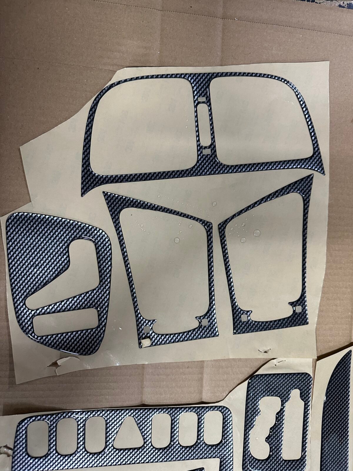 vMercedes CLK Cabrio 1999-2003 Fit Interior Dash Trim Cover Kit Carbon Fiber