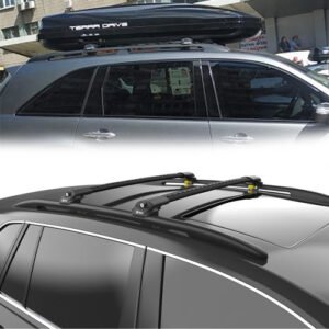 Acura MDX YD2 2007-2013 Roof Rack Cross Bars Black Raised Rails Pair Turtle Air 1