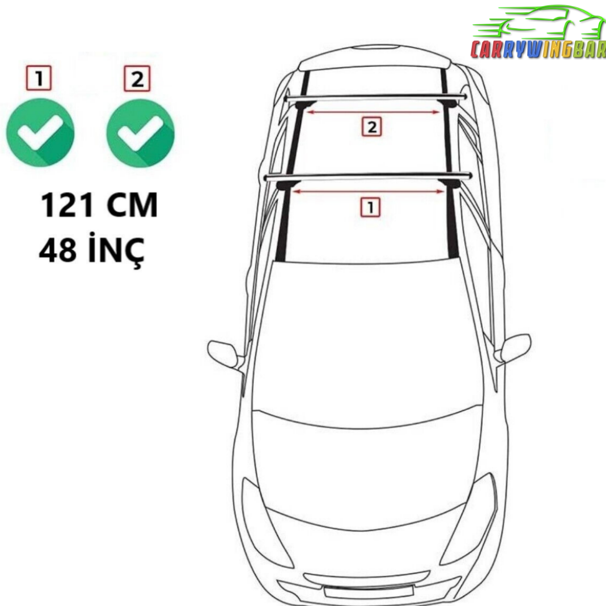 Mitsubishi Outlander PHEV 2022-2024 Roof Rack Cross Bars Flush-mounted Rails Kanca Model