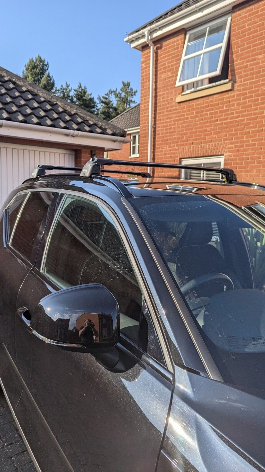 For Volvo XC40 2018–2023 Roof Rack Cross Bars Black Flush Rails Ara Atkı Turtle