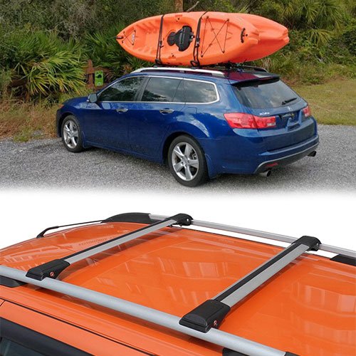 Acura TSX SportWagon 2011-2014 for Roof Rack Cross Bars Silver  Top Luggage Rack pair