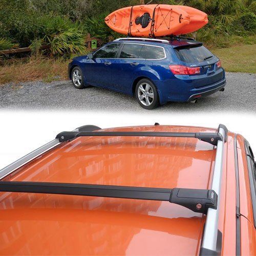 Acura TSX SportWagon 2011-2014 for Roof Rack Cross Bars Black Top Luggage Rack pair